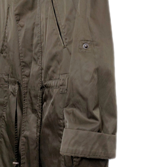 New! Dana Buchman Army Green Hooded Full Zip Utility Outdoor Jacket - Picture 6 of 9